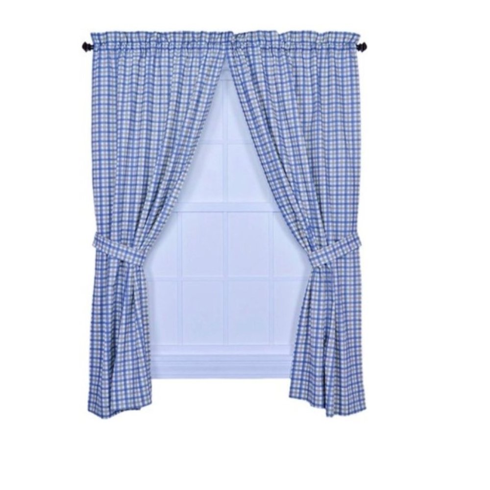 Ellis Curtain Bristol Collection Two-Tone Plaid Curtains